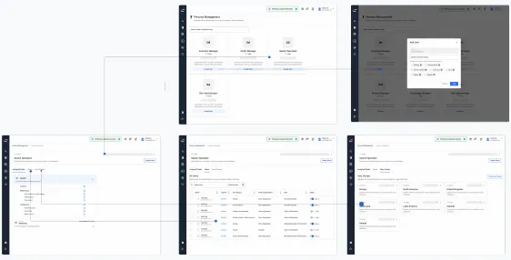 Wireframe flow for creating tasks and assigning task objects